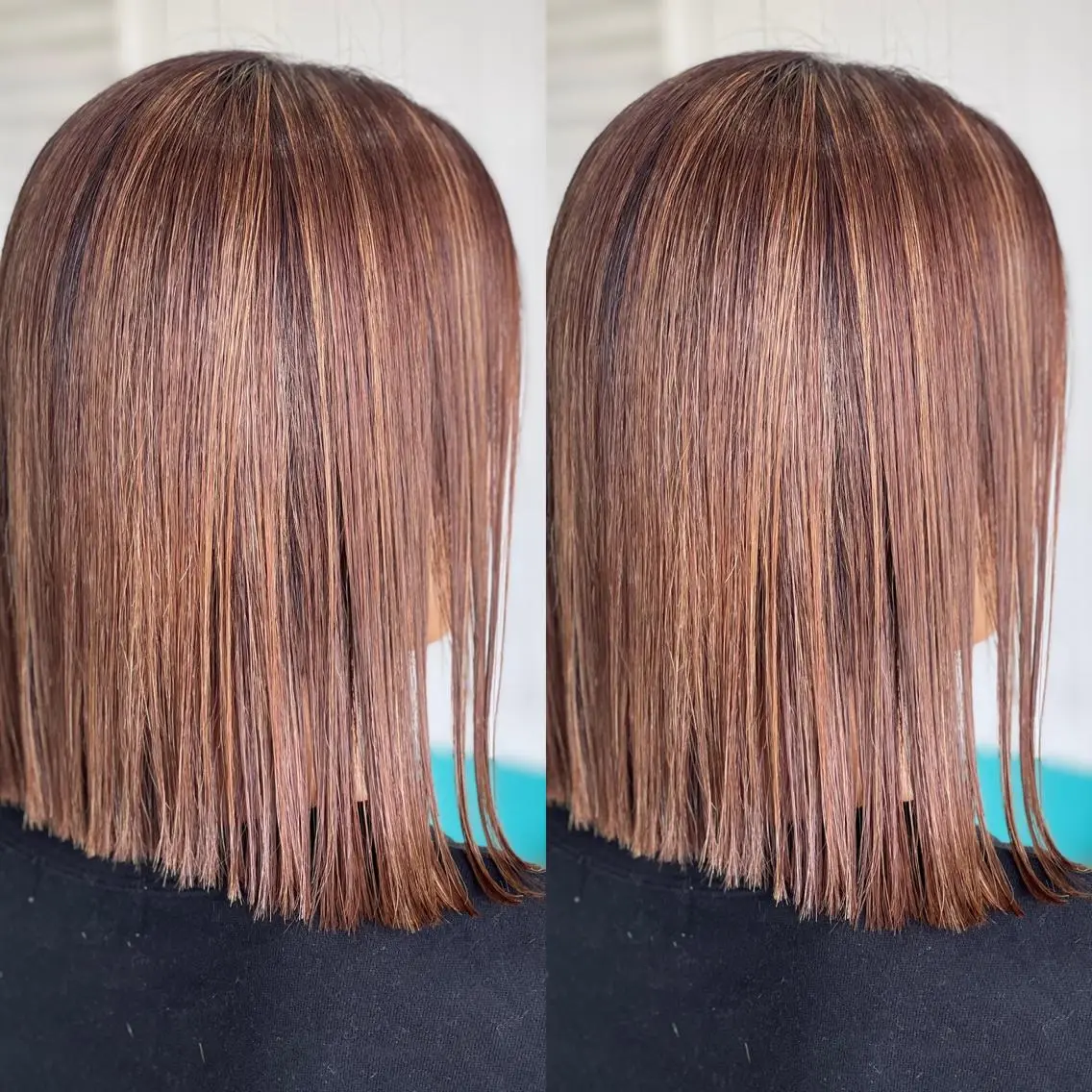 セミロング 切りっぱなしロブ Snaly カラー特化ページのヘアスタイル