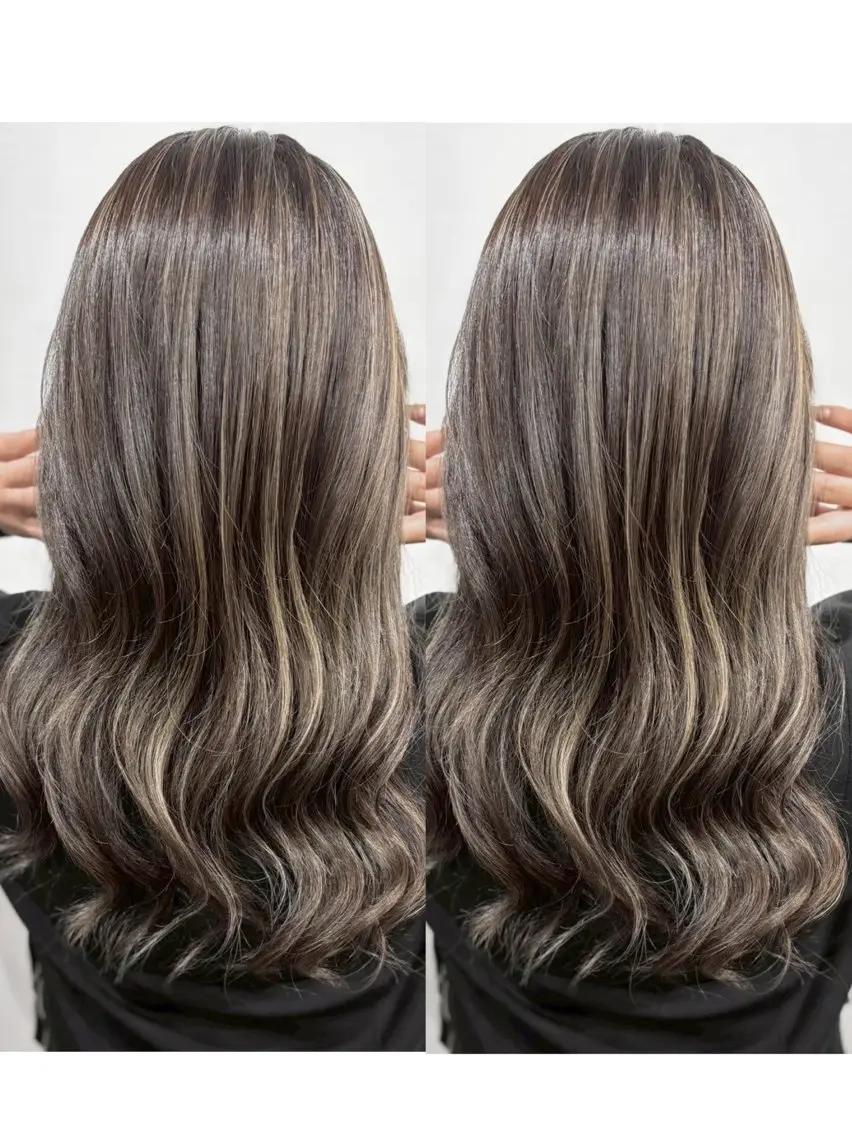 ロング カラー 切っぱなし💇‍♀️ イヤリング🎨龍之介のヘアスタイル
