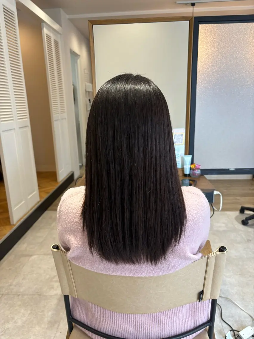 カラー ブラウンカラー ダークブラウン 奥村 奈々加のヘアスタイル