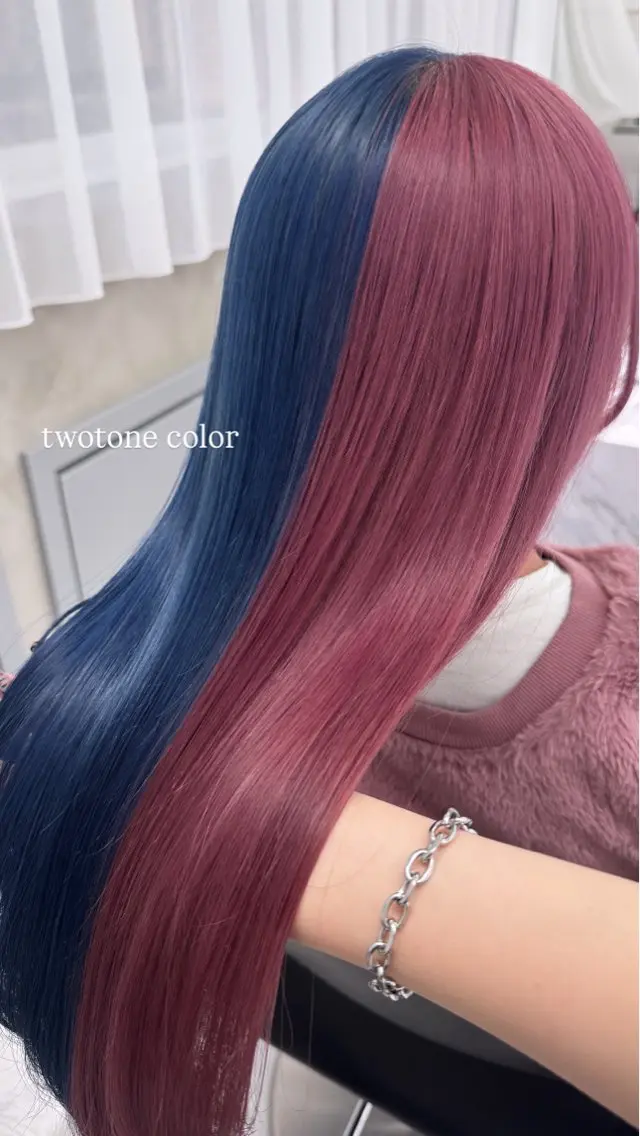 ロング ヘアカラー Manami🖤 レイヤー×ハイトーンのヘアスタイル