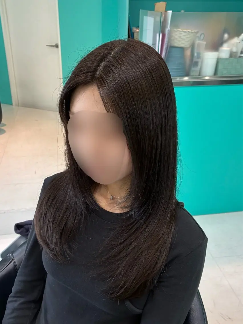 ロング カラー ブラウンカラー ダークブラウン ヘアカラー 池袋西口🐰かな ヘアアレンジのヘアスタイル