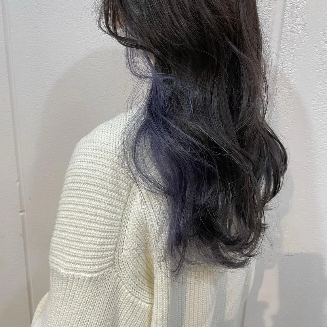 ロング カラー ダークグレー ダークグレージュ グレージュ ラベンダーカラー Lolonois梅田 /Okazaki:)のヘアスタイル