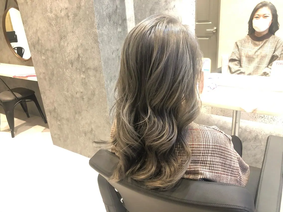 ロング カラー グレージュ メンズパーマ特化型 🔥URITAのヘアスタイル