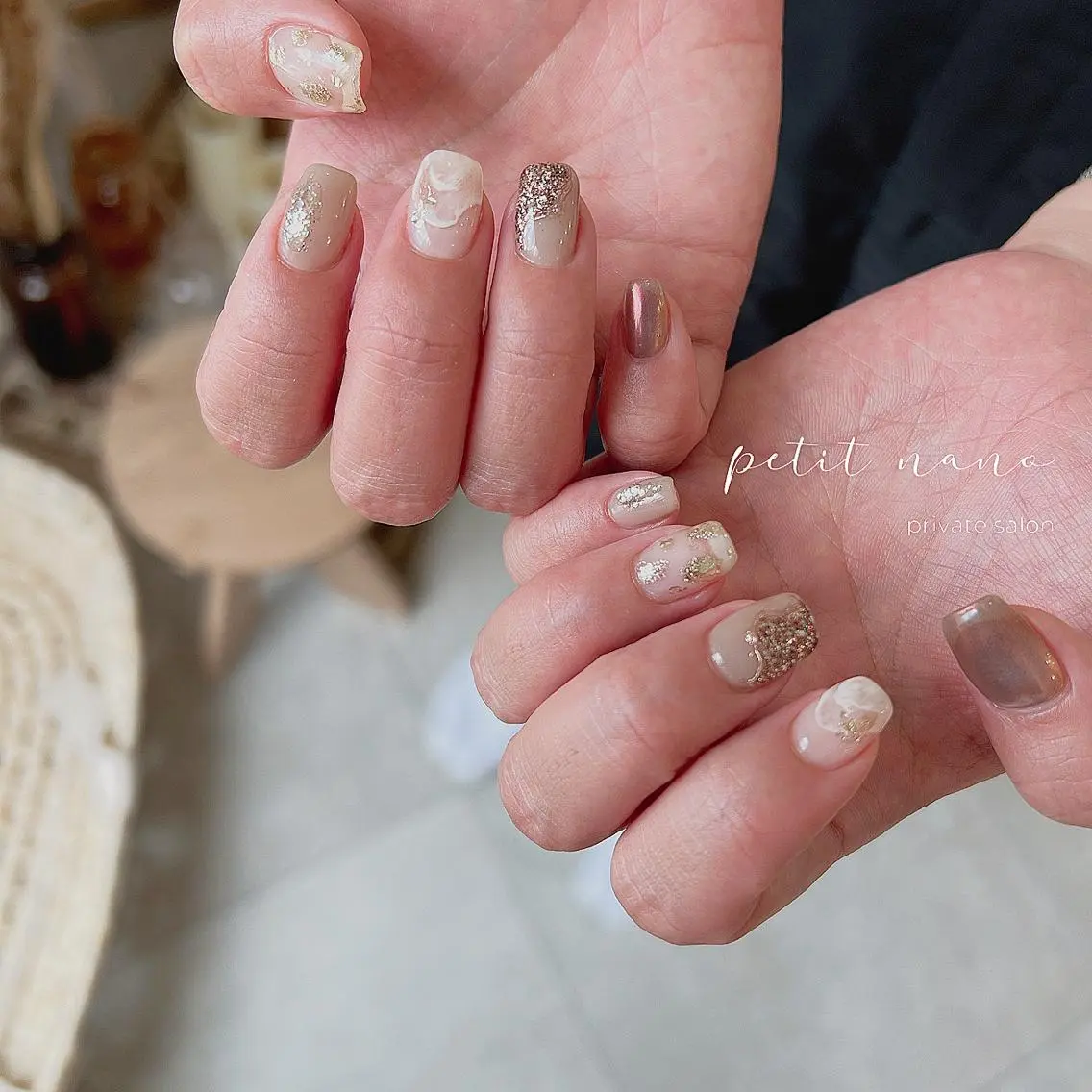 ネイル フットネイル ジェルネイル ニュアンスネイル パラジェル ショートネイル nail◯ petitnanoのネイルデザイン