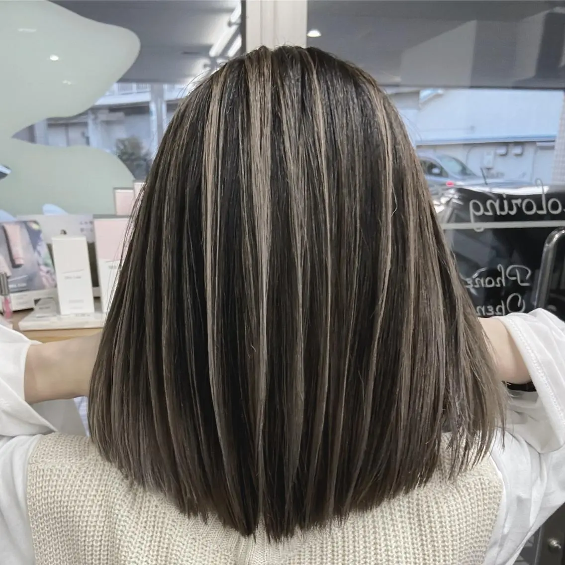 カラー ミディアム ハイライトカラー ハイライト ⭐️ボブ/ショート りゅうしんのヘアスタイル