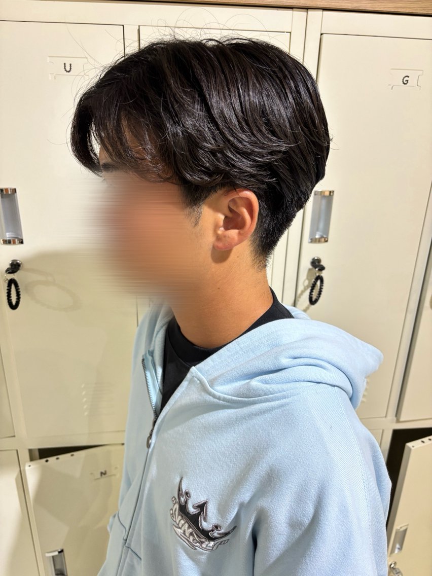 メンズ フェザーパーマ メンズパーマ 橋本 ななみのヘアスタイル