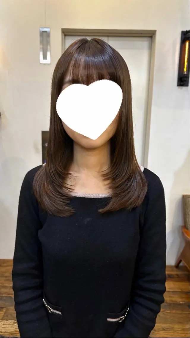 ロング レイヤーカット 似合わせカット トリートメント momoka Jr.stylistのヘアスタイル