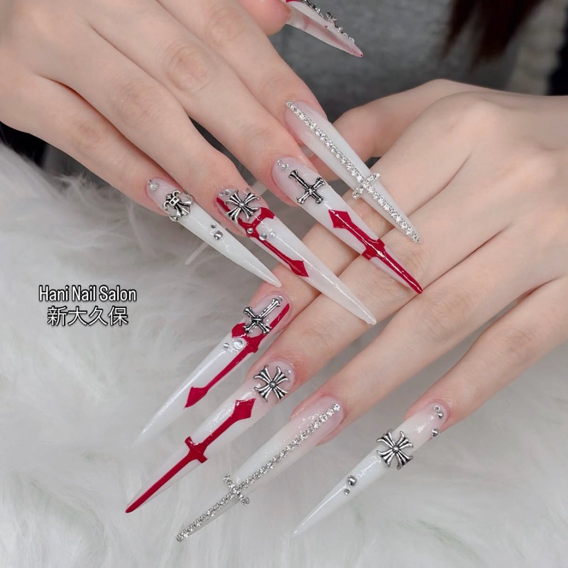 ネイル フットネイル フレンチネイル グラデーション 韓国ネイル ロングネイル ハンドネイル Hani Nail Salonのネイルデザイン
