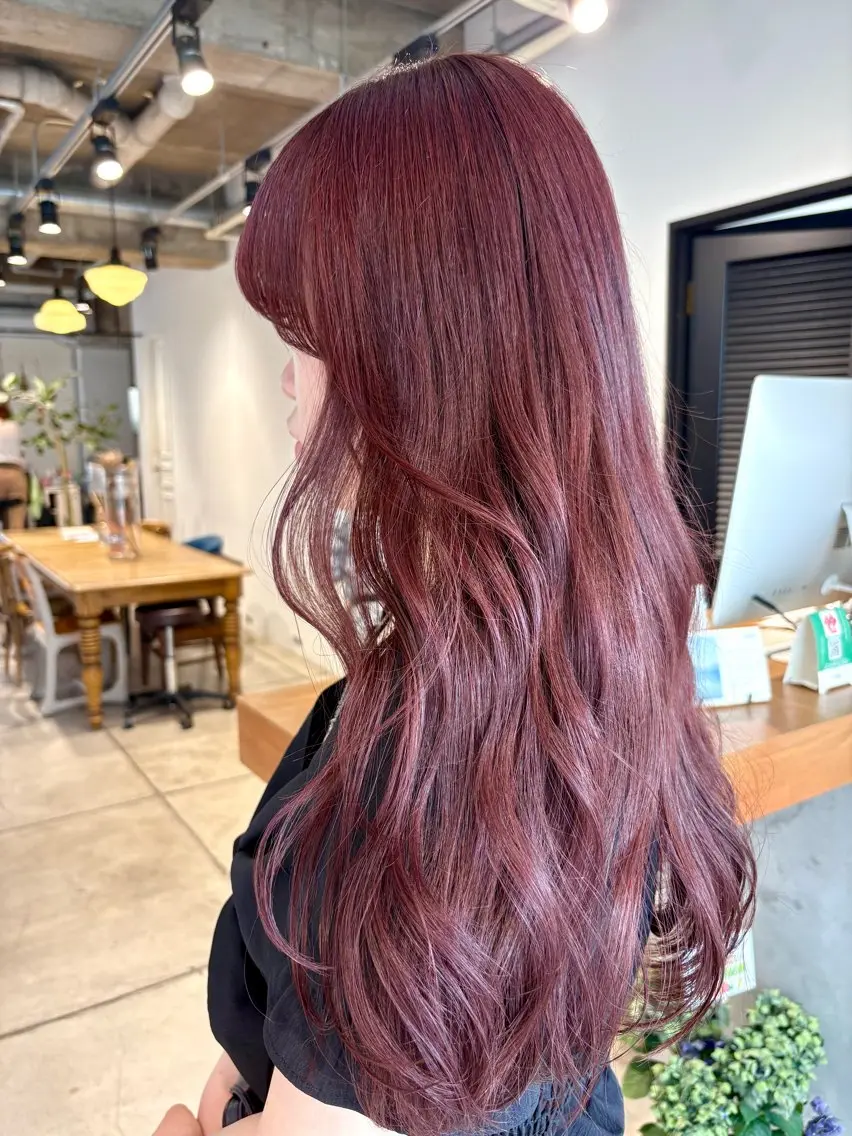 ロング カラー ピンクカラー ユウナ🎀レイヤー/ 暖色カラーのヘアスタイル