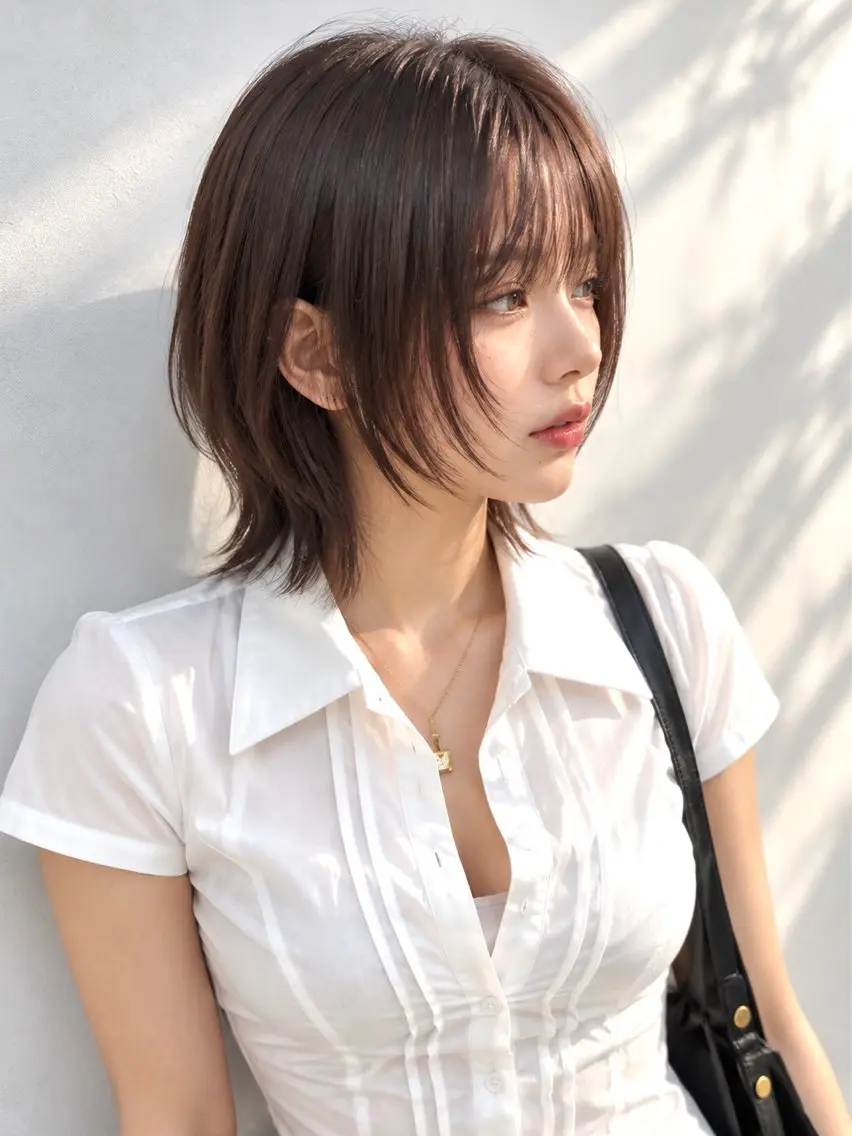 ミディアム 似合わせボブ レイヤーKOUGAのヘアスタイル