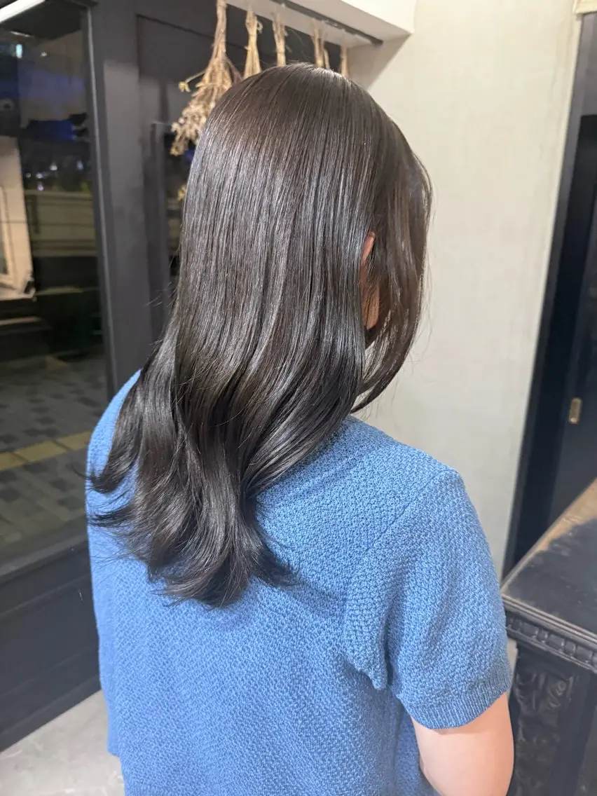 ロング カラー ブリーチ ダブルカラー グレージュ ブリーチなしカラー 透明感カラー/ 池袋/nana 🩰のヘアスタイル