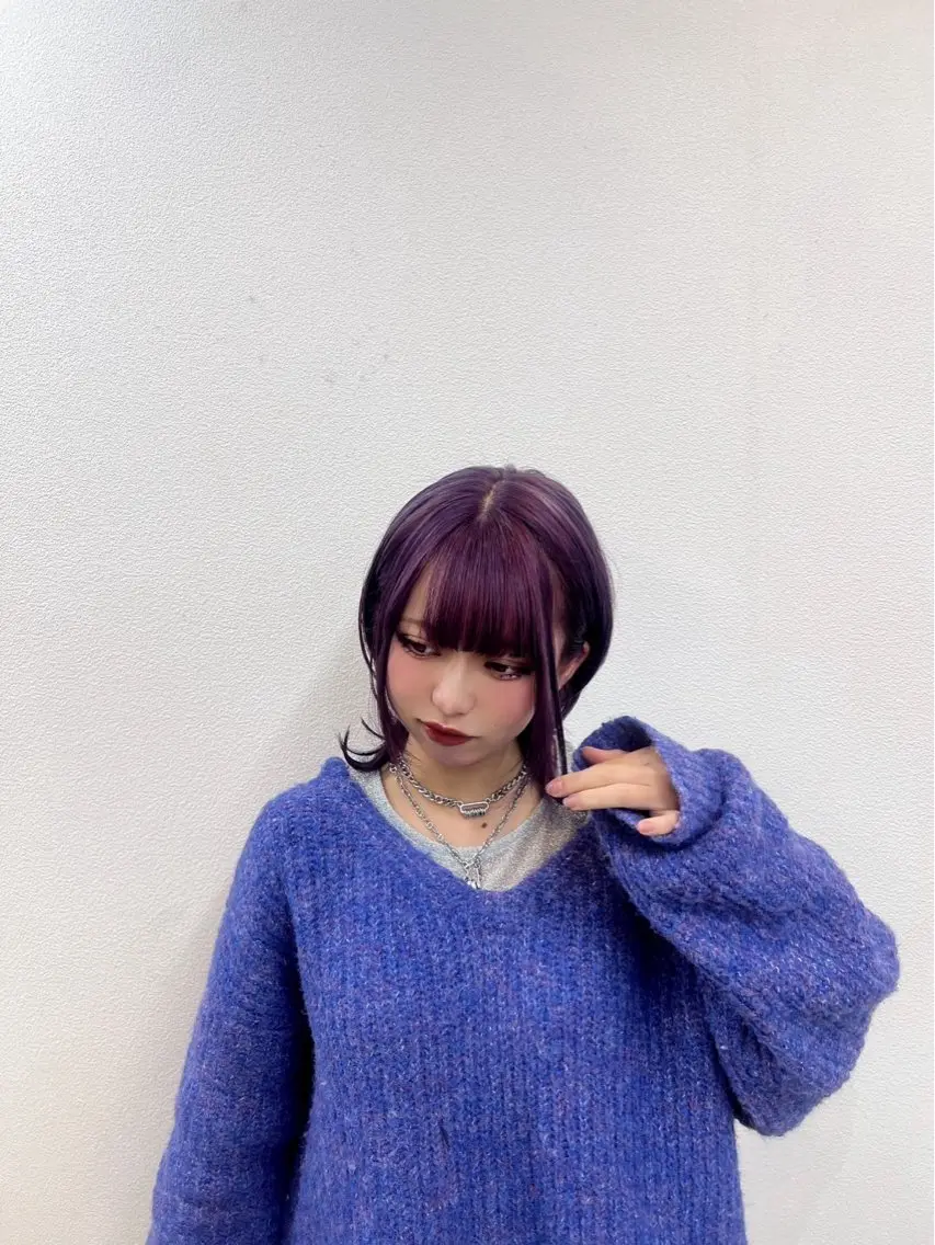 ミディアム カラー ブリーチ ラベンダーカラー ピンクカラー ブリーチカラー/渋谷 /髪質改善/shinのヘアスタイル
