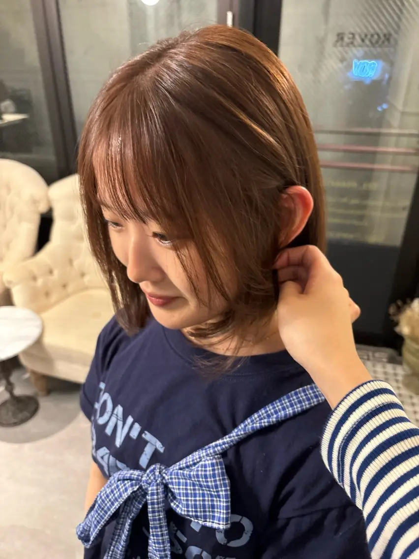 ミディアム カラー ヘアカラー トリートメント Konomura Neneのヘアスタイル