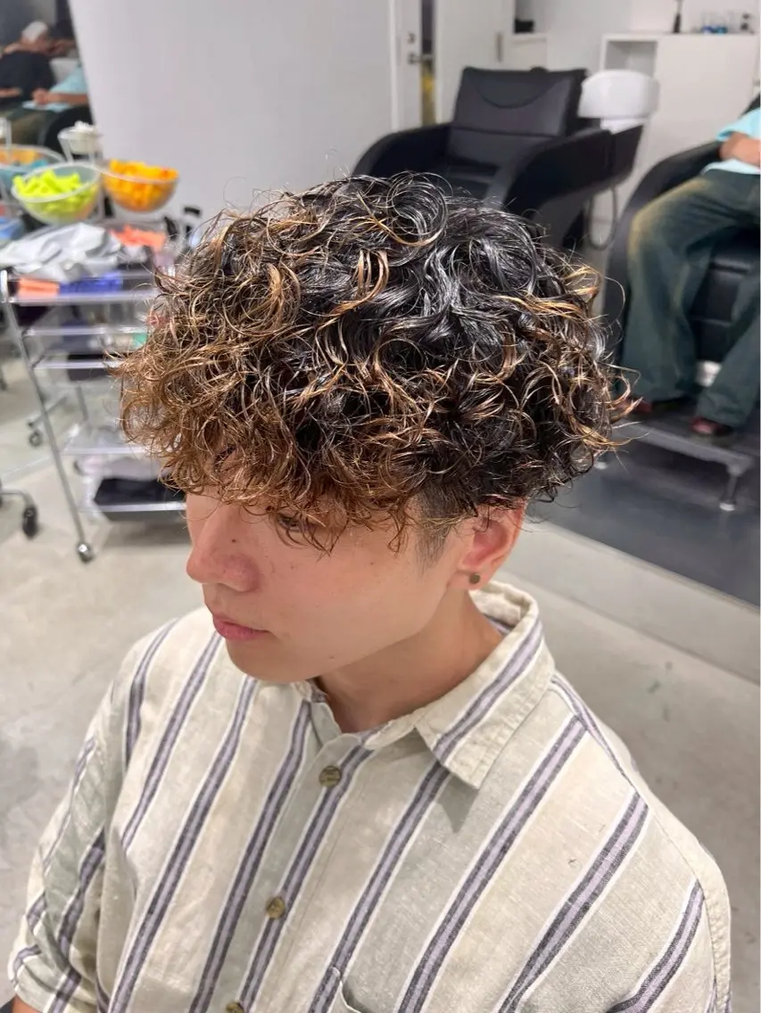 パーマ メンズ シオン/ メンズ パーマ/名古屋駅のヘアスタイル