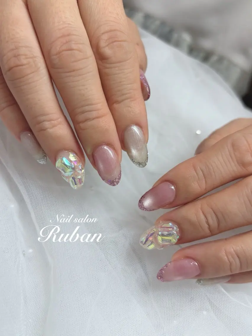 ネイル アートネイル マグネットネイル 持ち込み Nail salon Rubanのネイルデザイン