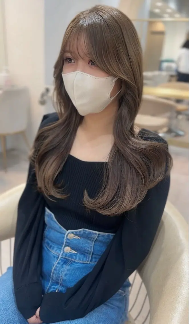 ロング カラー カット ヘアカラー トリートメント Akane レイヤー/艶カラーのヘアスタイル