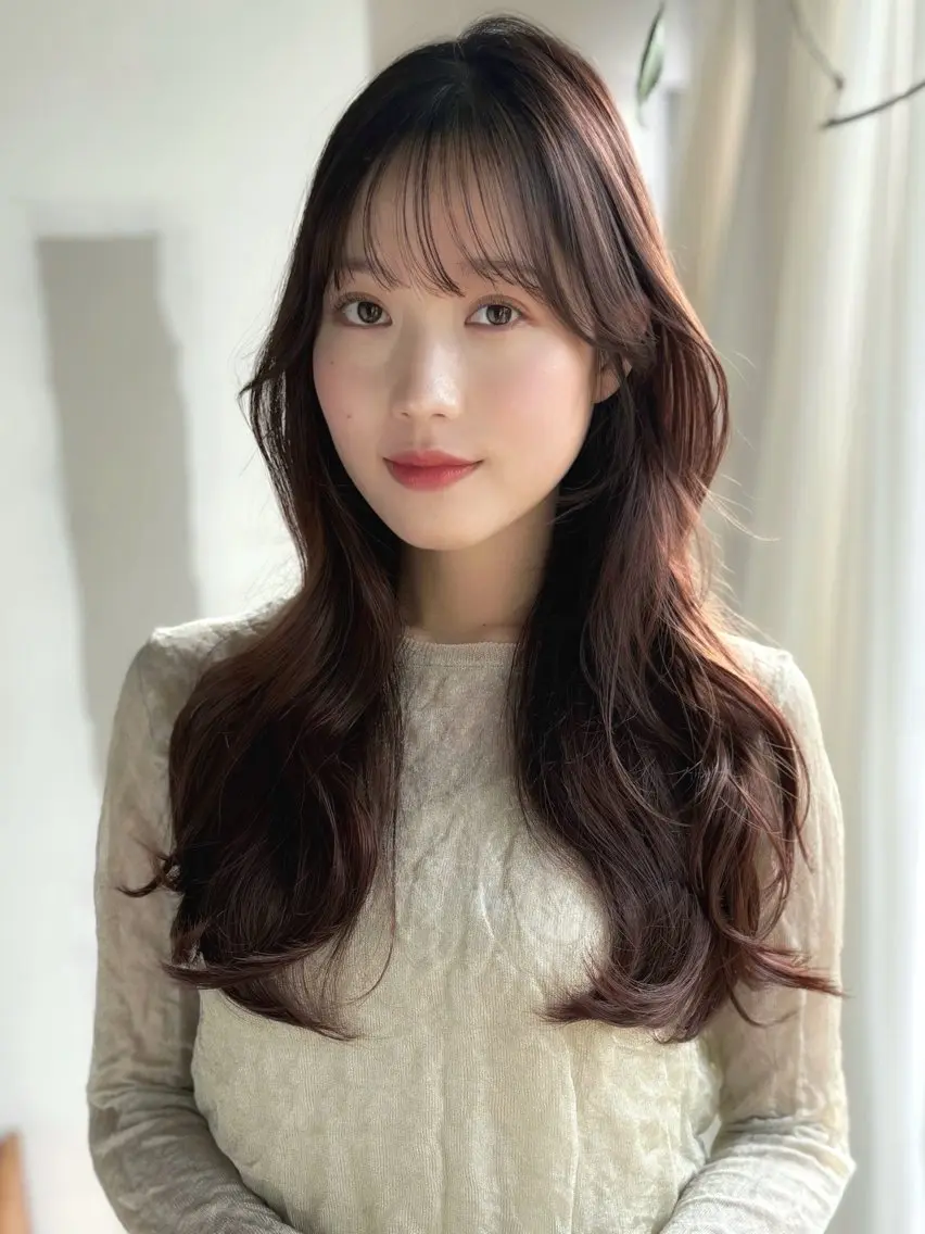 セミロング カット ヘアカラー トリートメント 似合わせレイヤー モテカラー🤍三科のヘアスタイル