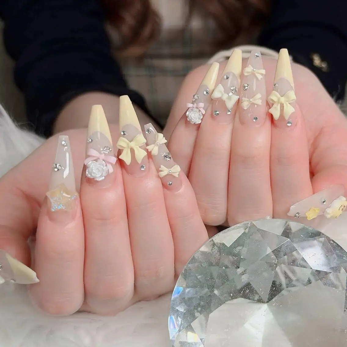 ネイル フットネイル フレンチネイル グラデーション 韓国ネイル ロングネイル ハンドネイル Hani Nail Salonのネイルデザイン
