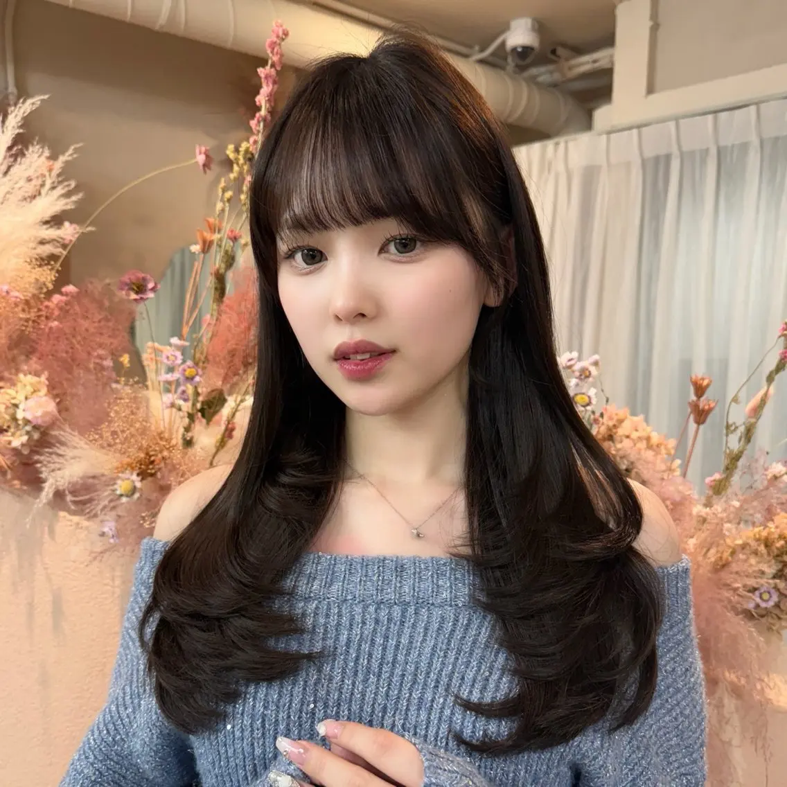 【♡新規5月平日限定クーポン♡】韓国レイヤーカット➕水光感カラー➕うる艶トリートメント🧴の写真