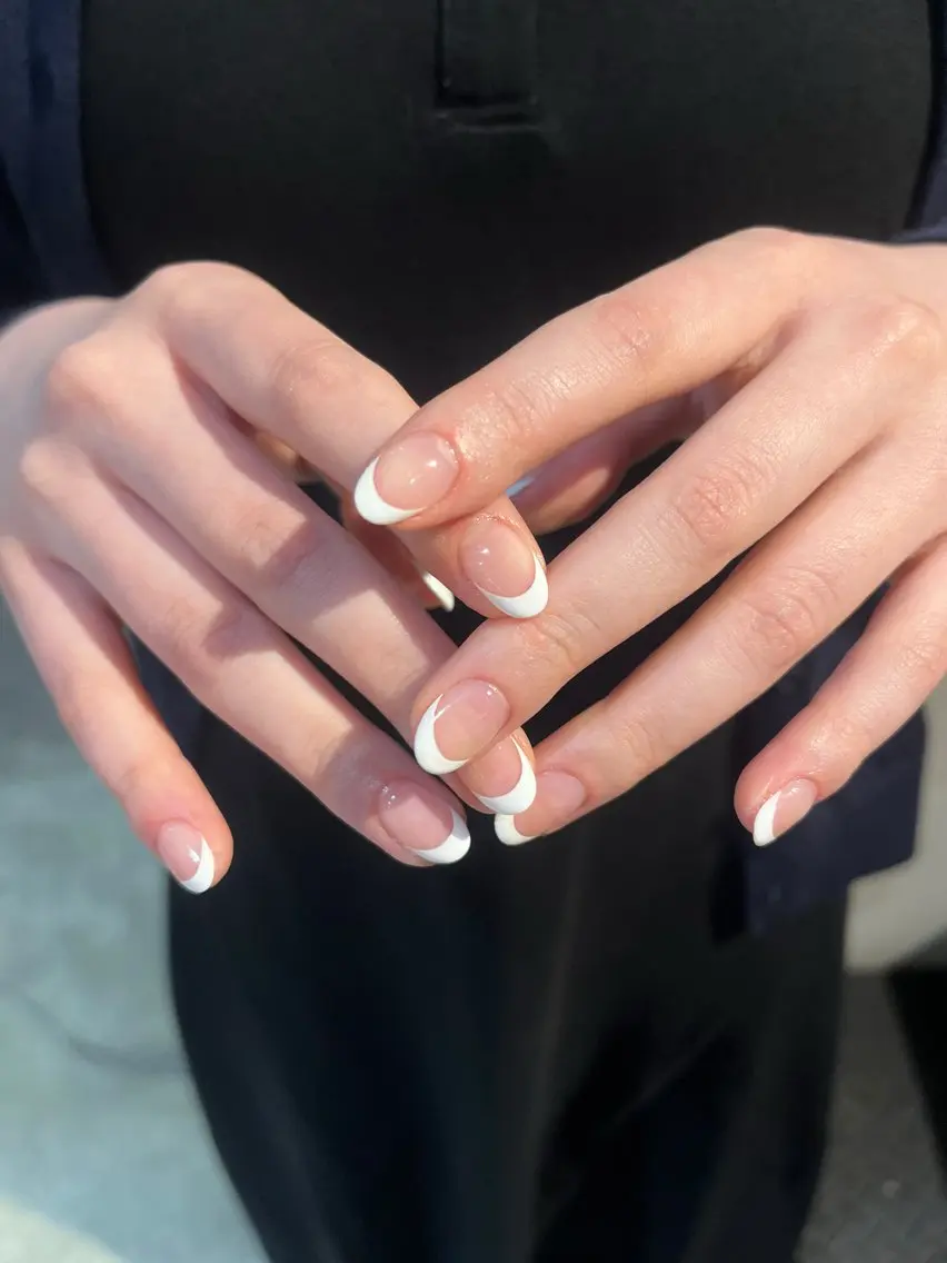 ネイル クリアネイル 長さ出し フレンチネイル ホワイト NORA南青山/ kanohaのネイルデザイン
