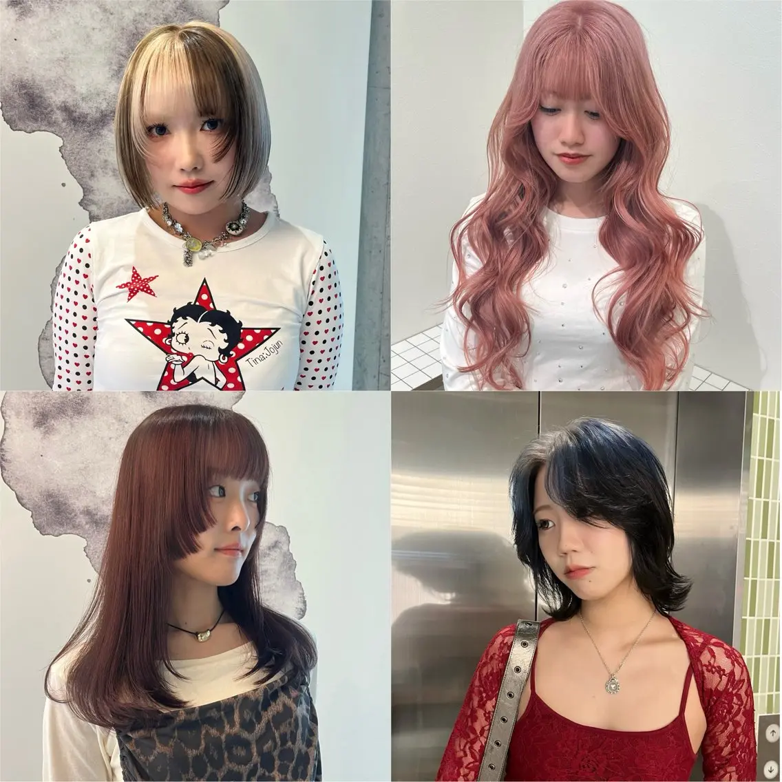 ミディアム カラー ブリーチ ブラウンカラー 透明感カラー デザインカラー ハイトーンカラー カット ヘアカラー トリートメント AMI🎀韓国ヘア 透明感カラーのヘアスタイル