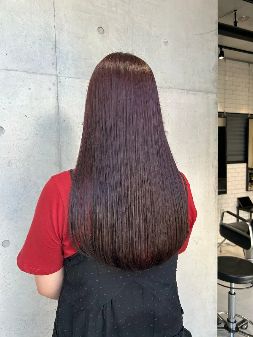 ロング カラー ヘアアレンジ ヘアカラー トリートメント ボブ艶モテカラー🫧 カリンのヘアスタイル