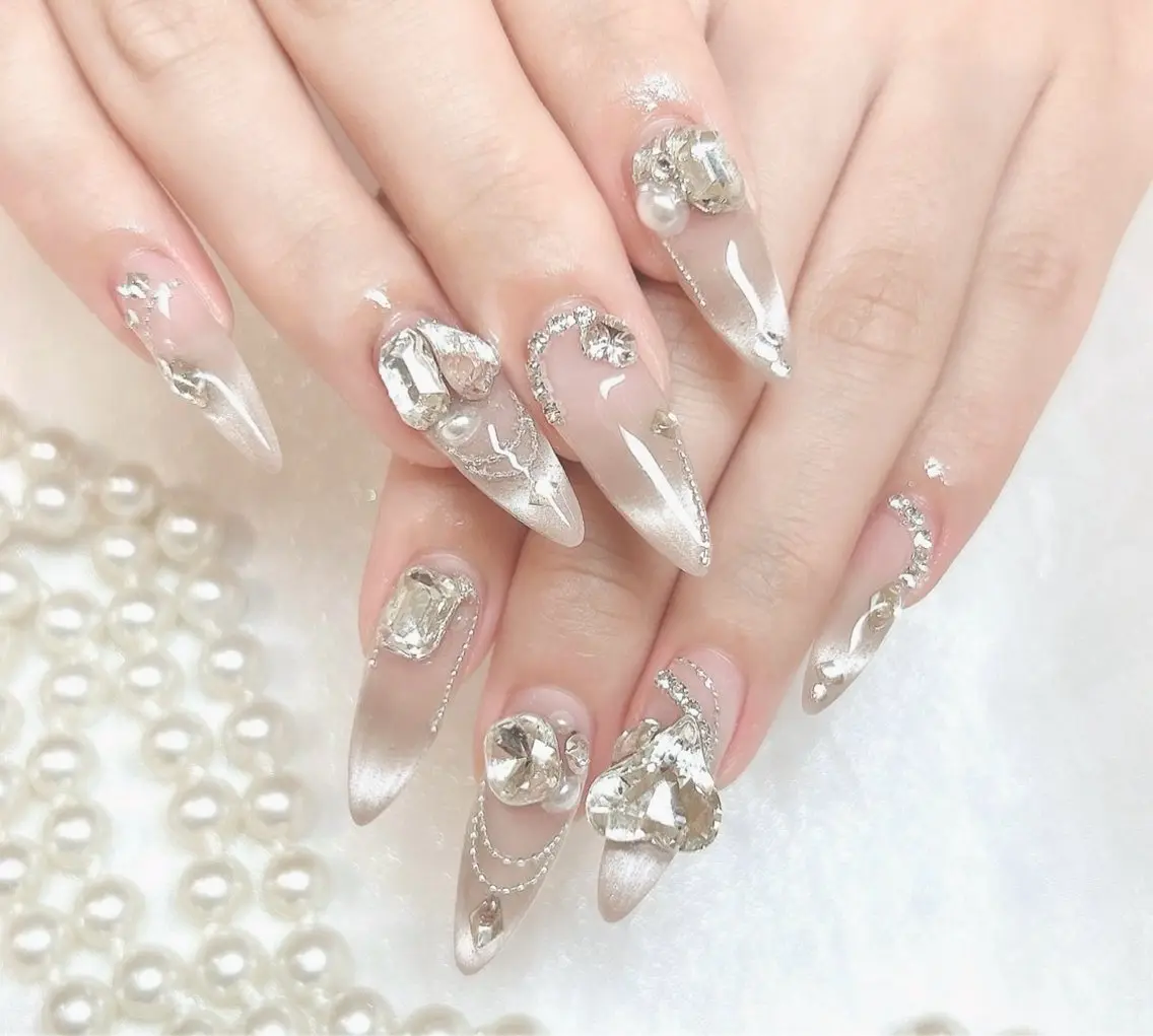 ネイル 韓国ネイル 持ち込み ニュアンスネイル ネイルチップ ハンドネイル TABI ANA.CHUOのネイルデザイン