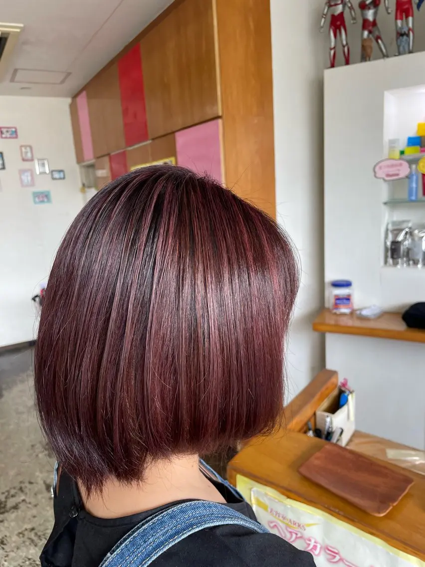 カラー ハイライトカラー ピンクカラー ヘアカラー 美容室ARKS 黒田杏奈のヘアスタイル