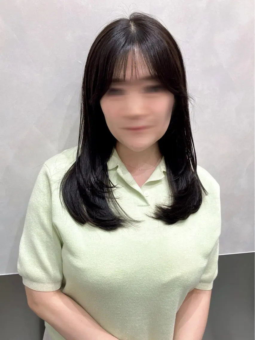 ロング カラー カット ヘアカラー トリートメント 💖ブリーチなし透明 感💖ASAHIのヘアスタイル