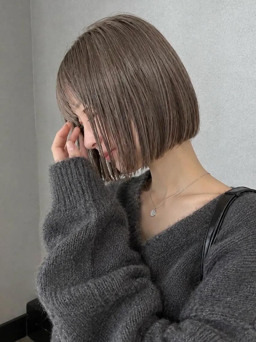 ショート 切りっぱなしボブ ボブ 山下強　ショート/ ボブ/レイヤーのヘアスタイル