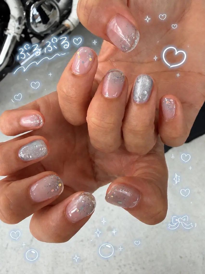 ネイル アートネイル グラデーション shiho セプトアカデミーのネイルデザイン