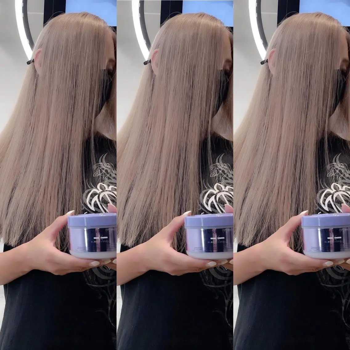 ロング カラー ロング カット ヘアカラー トリートメント ヘアセット 💜ハイトーン💛 マジカルかいちゃんのヘアスタイル