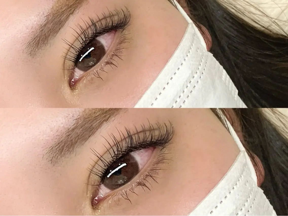 マツエク・マツパ バインドロック 束感まつ毛 フラットラッシュ 【ダメージケア特化】 🌸 サクララッシュの眉毛・アイブロウイメージ