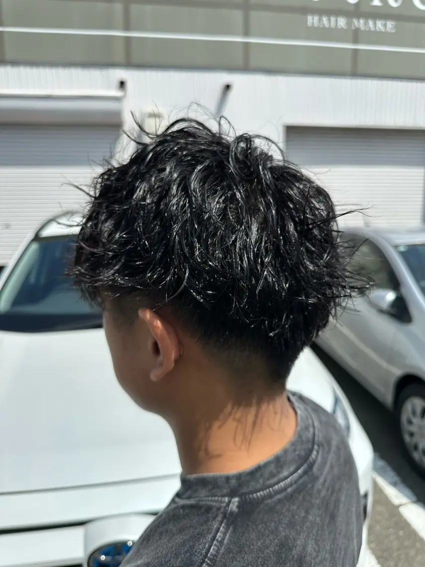 パーマ メンズ arika オケシ　リョウダイのヘアスタイル