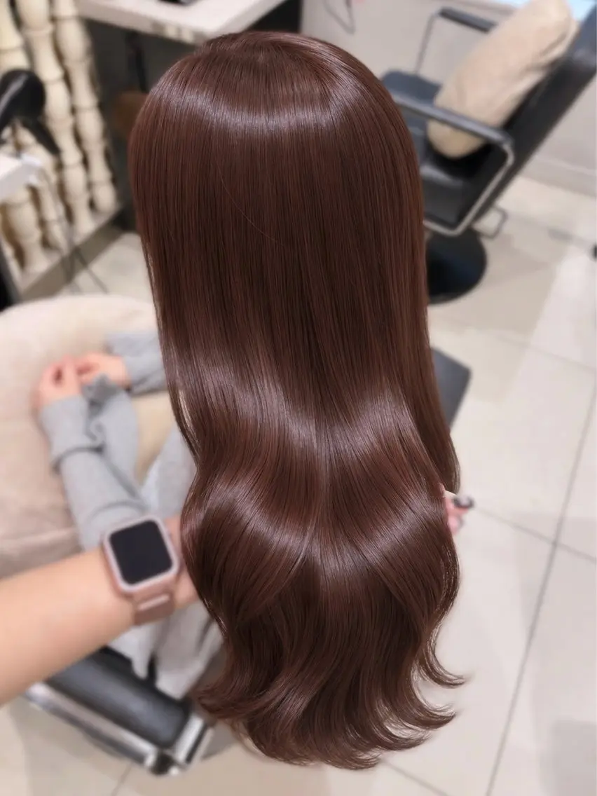 ロング カラー カット ヘアカラー トリートメント Ririka/暖色/ ガーリーボブ🎀のヘアスタイル