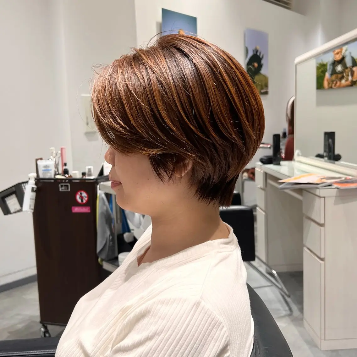 ショート 丸みショート ショートヘア 小顔カット カット/パーマ たるみことりのヘアスタイル