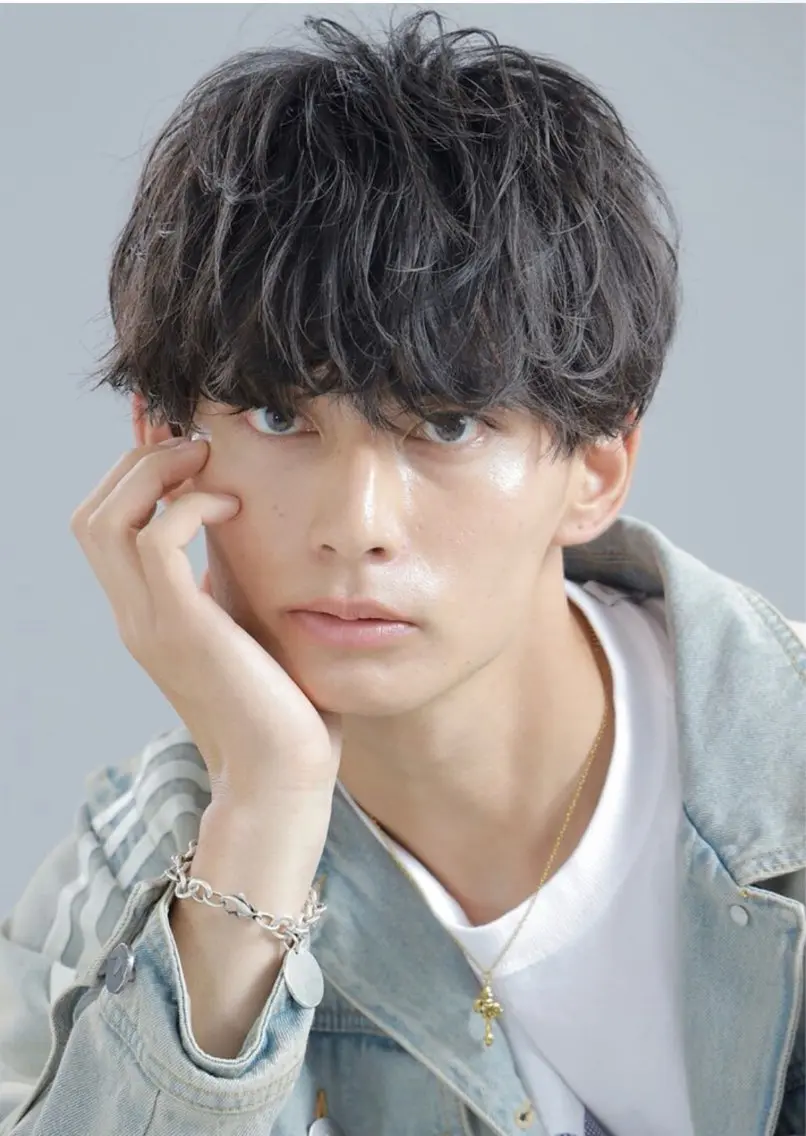 パーマ メンズ メンズパーマ カット パーマ 島川 葵のヘアスタイル