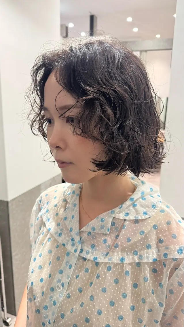 ショート パーマ カット パーマ トリートメント センスをお届けします 大谷将生infpのヘアスタイル