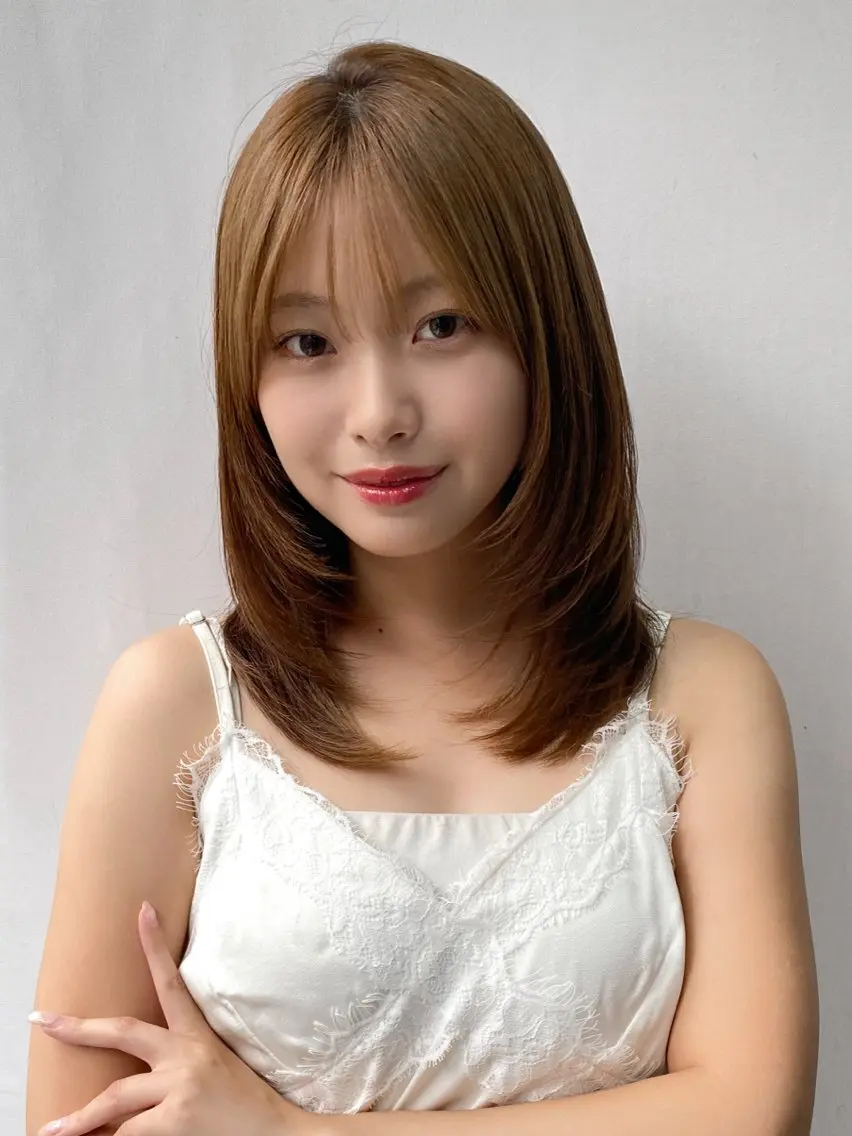 セミロング カラー レイヤーカット カット ヘアカラー トリートメント レイヤー×髪質改善✨ 渋谷/佐藤侑哉のヘアスタイル