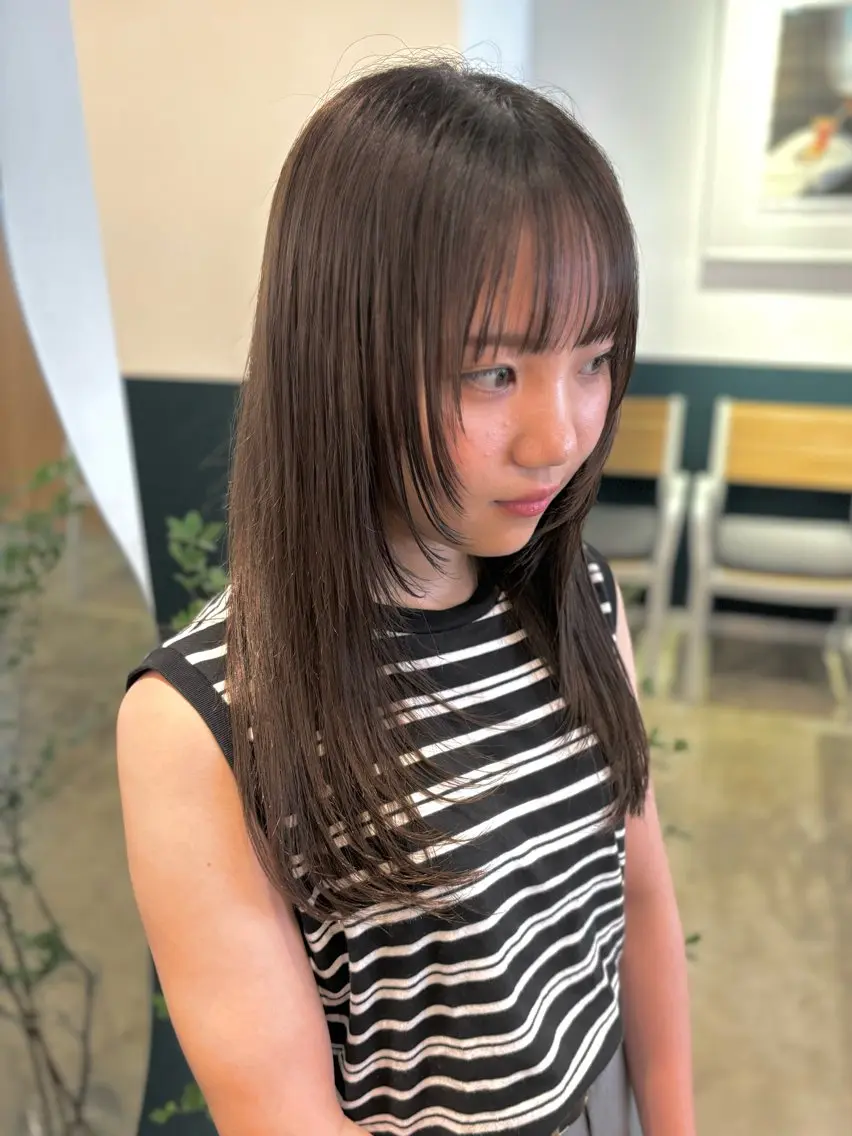 ロング レイヤーカット ☁️RIKA☁️ @ri2_____bのヘアスタイル