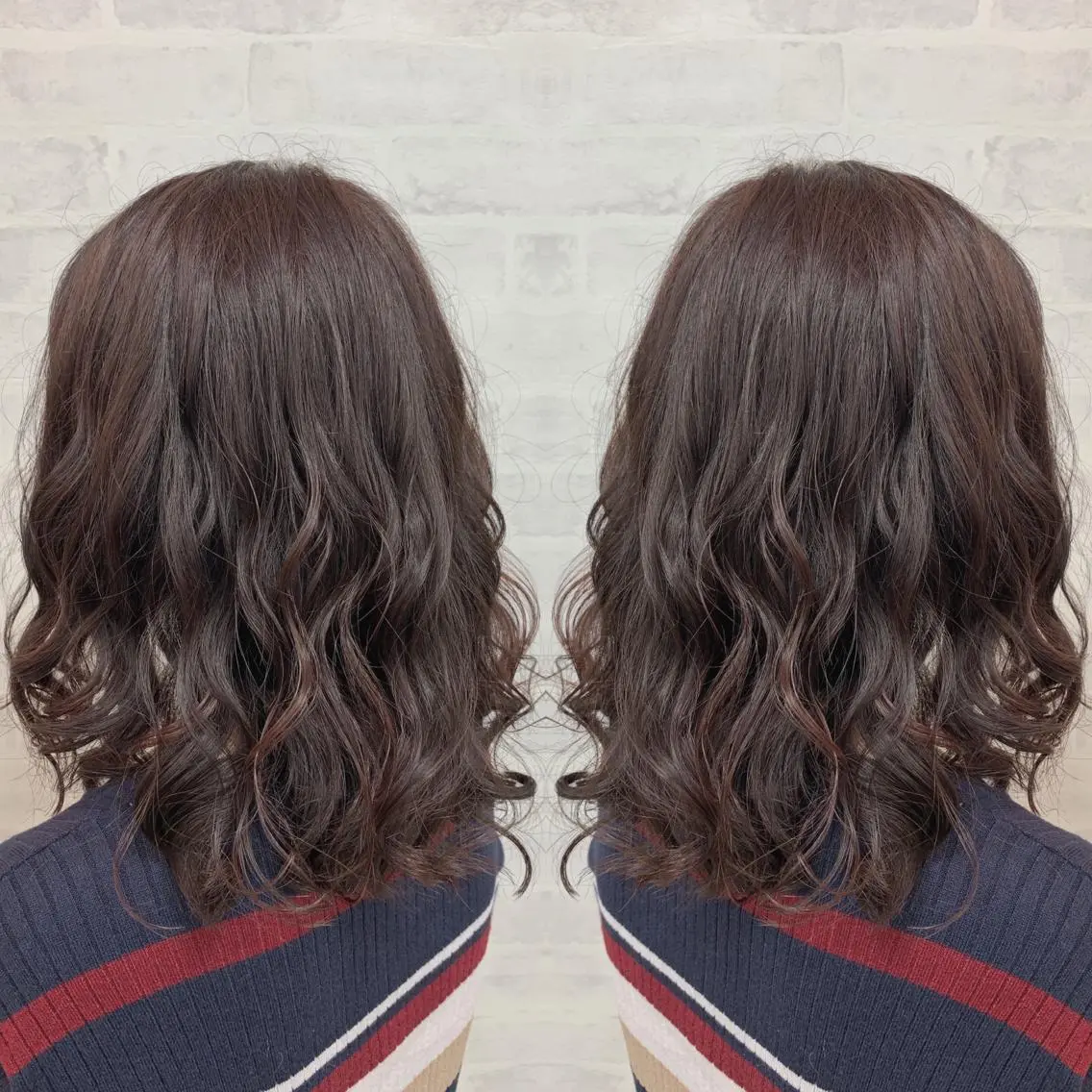 ミディアム パーマ ヘアアレンジ 竹内 結希のヘアスタイル