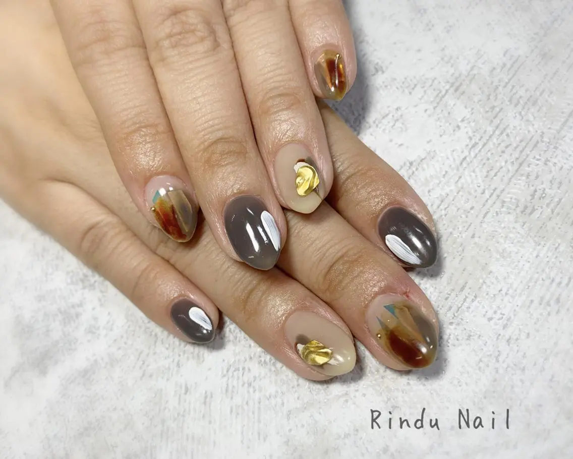 ネイル ニュアンスネイル Rindu Nail 名駅miniのネイルデザイン