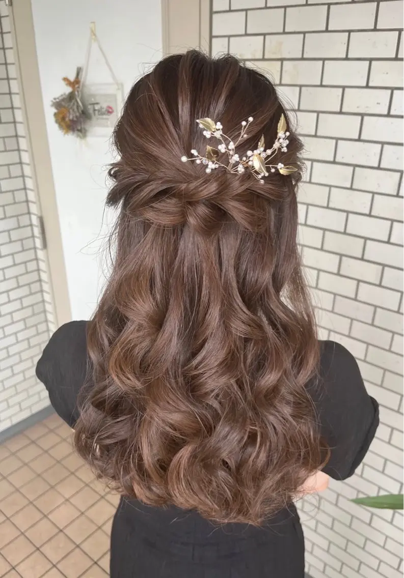 ヘアアレンジ 成人式 ハーフアップ 結婚式・ブライダル 卒業式のヘアスタイル ヘアセット 参列・イベントヘア♡ ゆいなのヘアスタイル