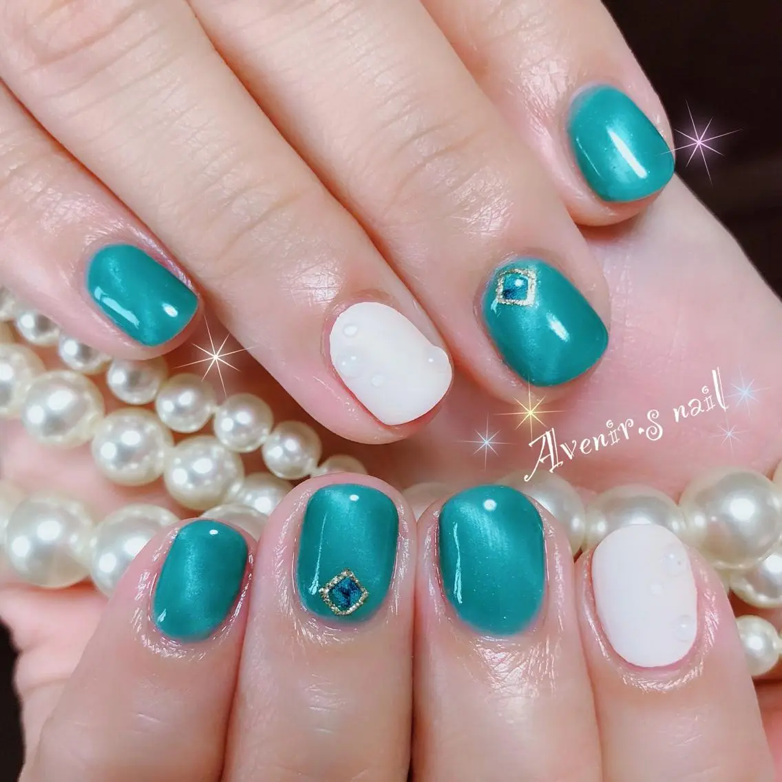 ネイル アートネイル ジェルネイル マグネットネイル Home Salon Avenir.のネイルデザイン