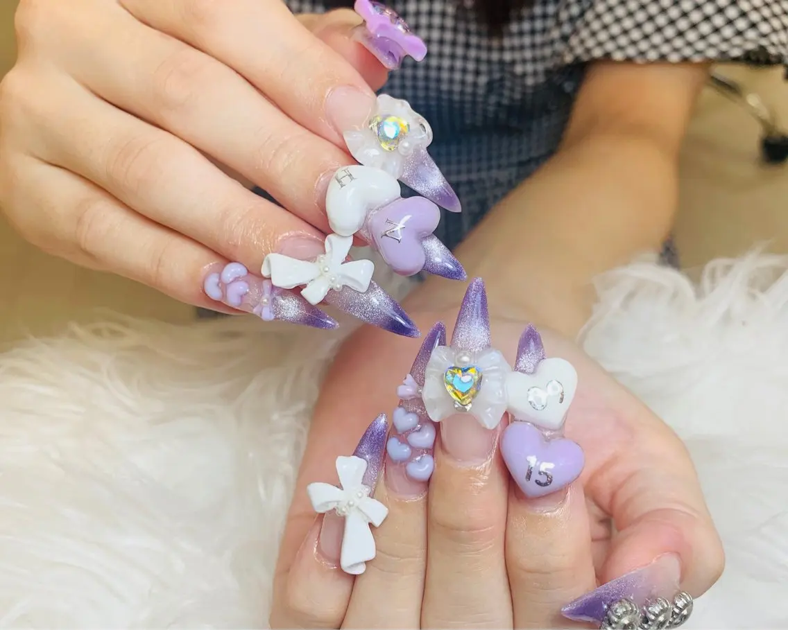 ネイル チークネイル 長さ出し フットネイル 韓国ネイル マグネットネイル ハンドネイル ハンドケア AN NAIL _HOAのネイルデザイン
