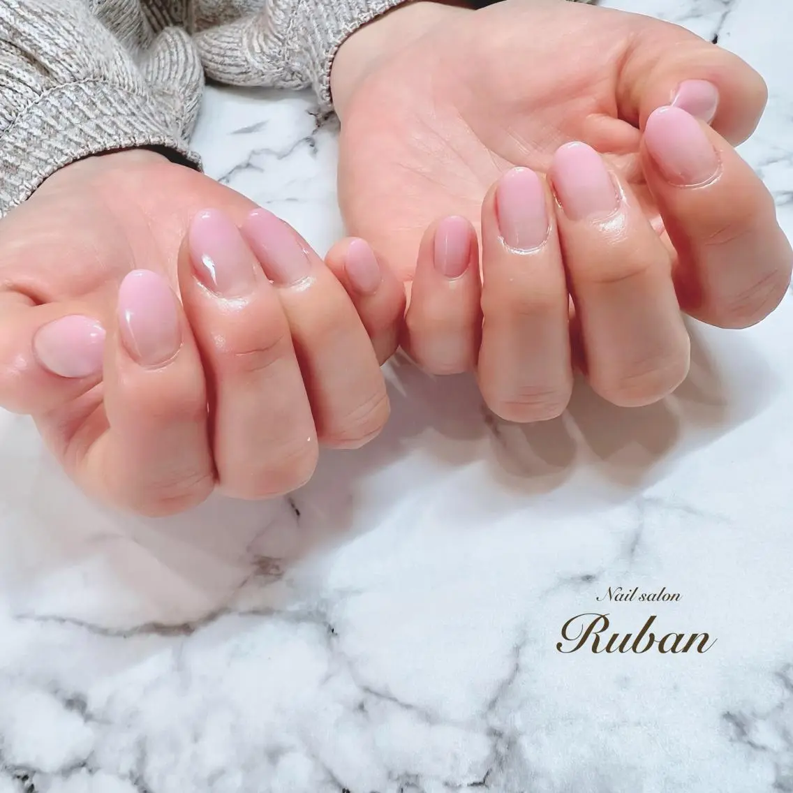 ネイル 入学式 グラデーション 卒業式 ピンク ブライダルネイル Nail salon Rubanのネイルデザイン