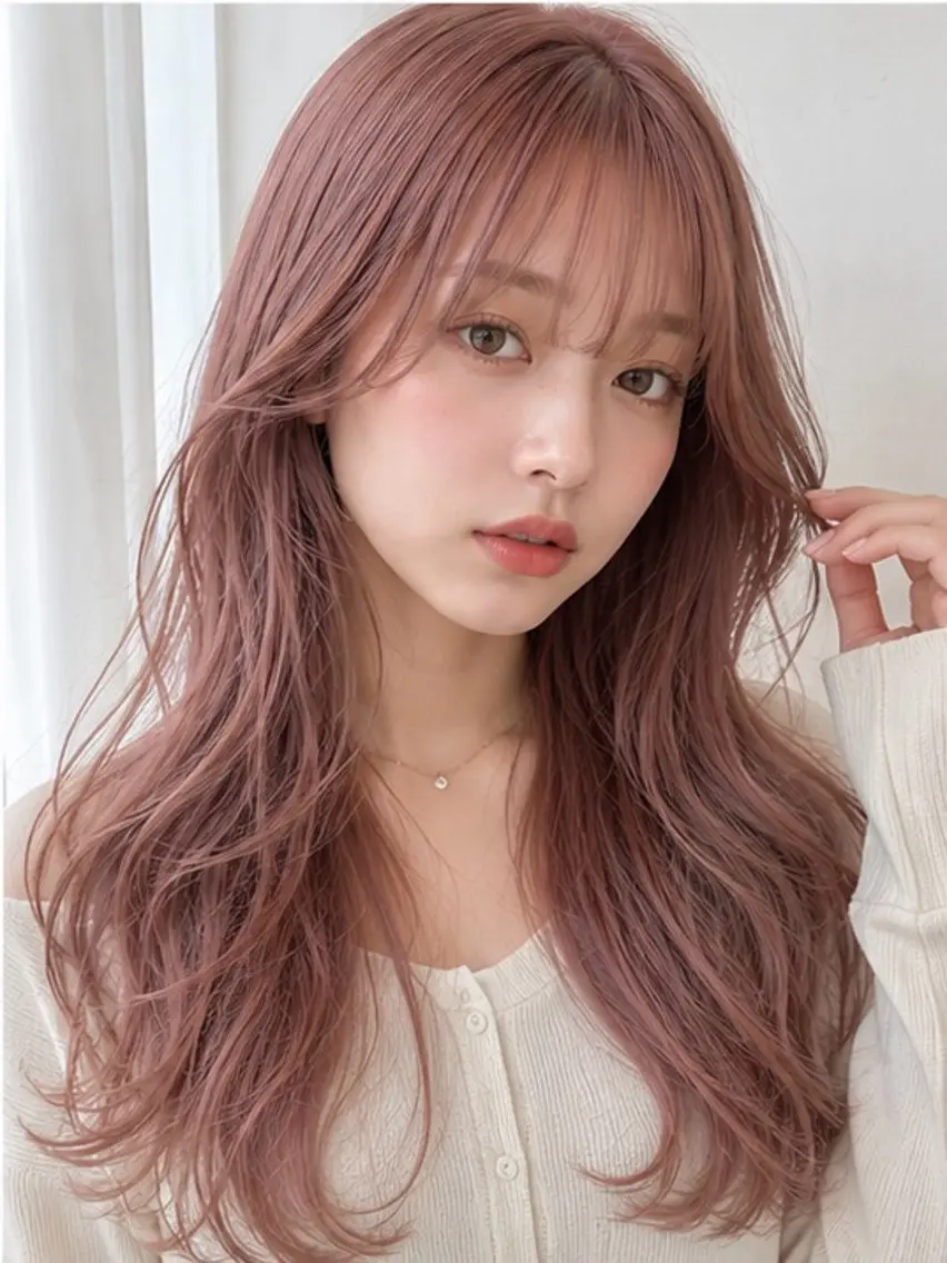 ロング カラー ヘアカラー トリートメント EARTH 榎本のヘアスタイル