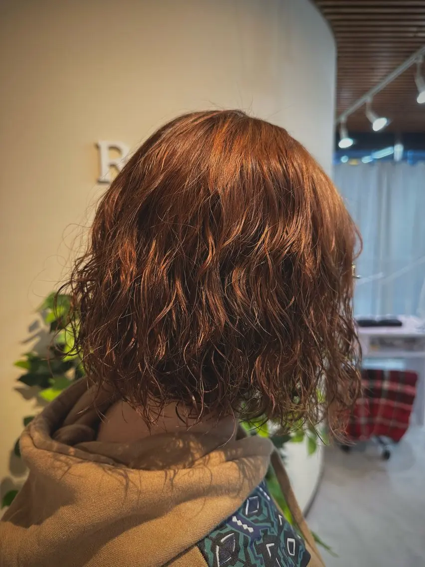 ショート カラー パーマ カット パーマ KAKERU/ボブ/ ショート/パーマ🌱のヘアスタイル