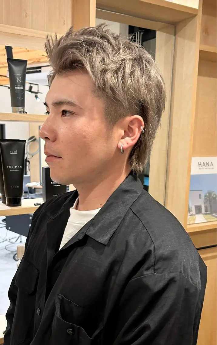 メンズカット+ブリーチ+カラー 憧れのハイトーンカラー💇🏼♂️の写真