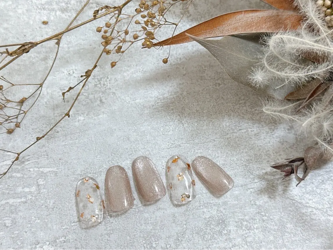ネイル オーロラネイル フットネイル フレンチネイル ジェルネイル マグネットネイル ハンドネイル mogunail &blowのネイルデザイン